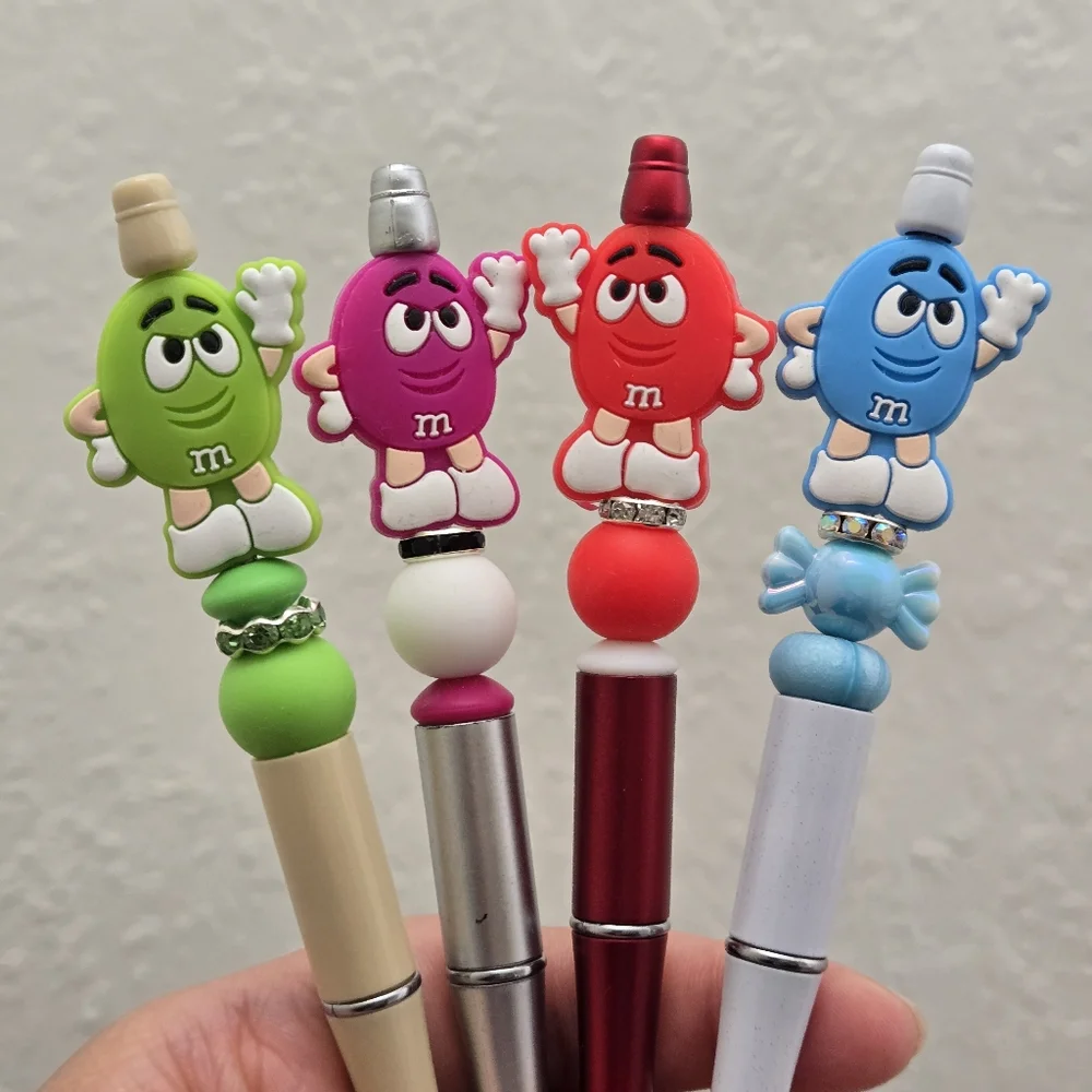 🍒🍒 Colorful M&M Character Pen